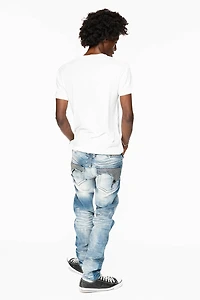 KILLER FLAP  SKINNY JEAN BLUE OMAHA MEDIUM WASH FULLY EMBELLISHED WITH CRYSTALS