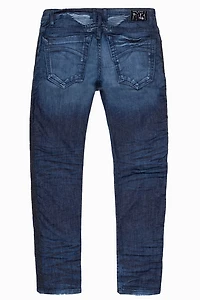 SKINNY MENS JEANS BLUE LIBERTY DARK WASH WITH SIDE SEAM STRIPE  NAILHEADS