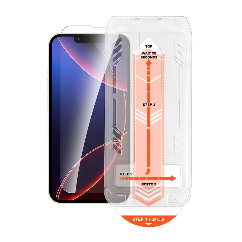 iPhone 16e/14/13/13 Pro HyperGear Tempered Glass Screen Protector w/Installation Applicator Tray