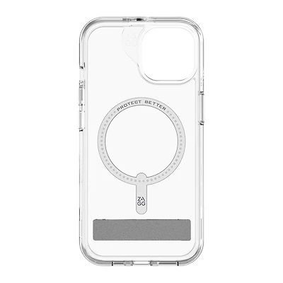 Étui Crystal Palace Snap ZAGG (GEAR4) avec support – iPhone 15, transparent