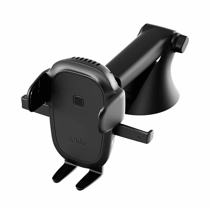 iOttie - Easy One Touch Wireless 3 Fast Charging Universal Dash and Windshield Mount Black