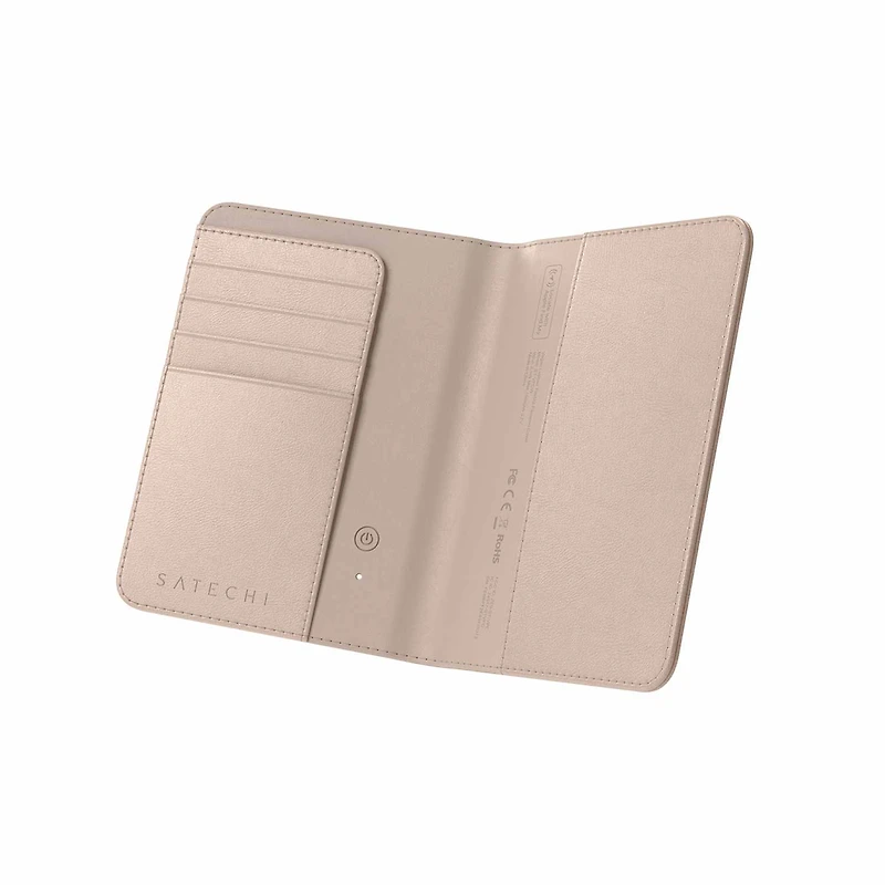 Satechi STVPCR Étui Passeport en Cuir Végan avec Localisation Find My Desert Rose