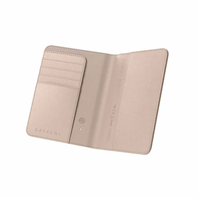 Satechi STVPCR Étui Passeport en Cuir Végan avec Localisation Find My Desert Rose