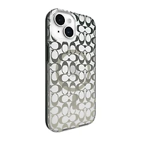 iPhone 15/14/13 Coach Protective Signature C Case w/Magsafe - Ombre Deep Forest