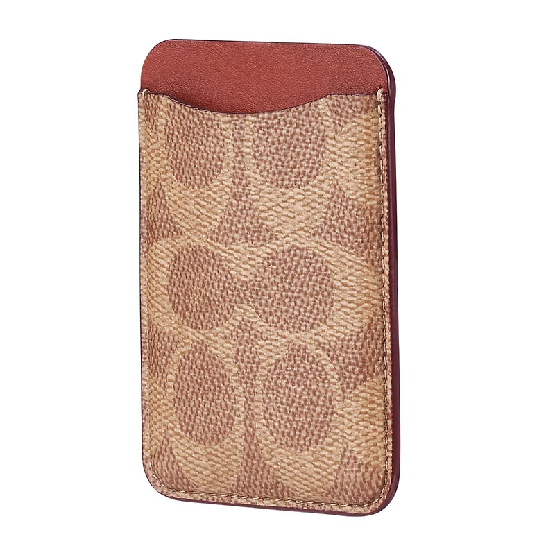Universal Coach Signature C Magnetic Cardholder - Tan