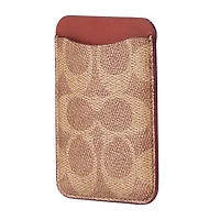 Universal Coach Signature C Magnetic Cardholder - Tan