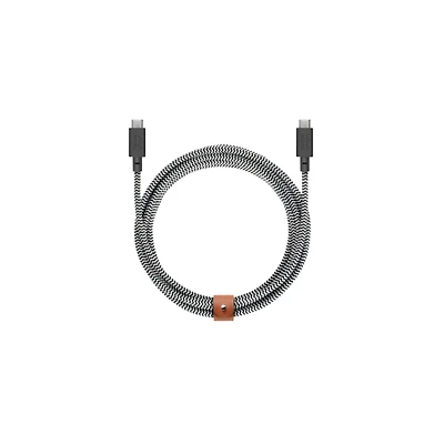 Native Union Belt XL 3 m 100 W Câble USB-C vers USB-C - Zèbre