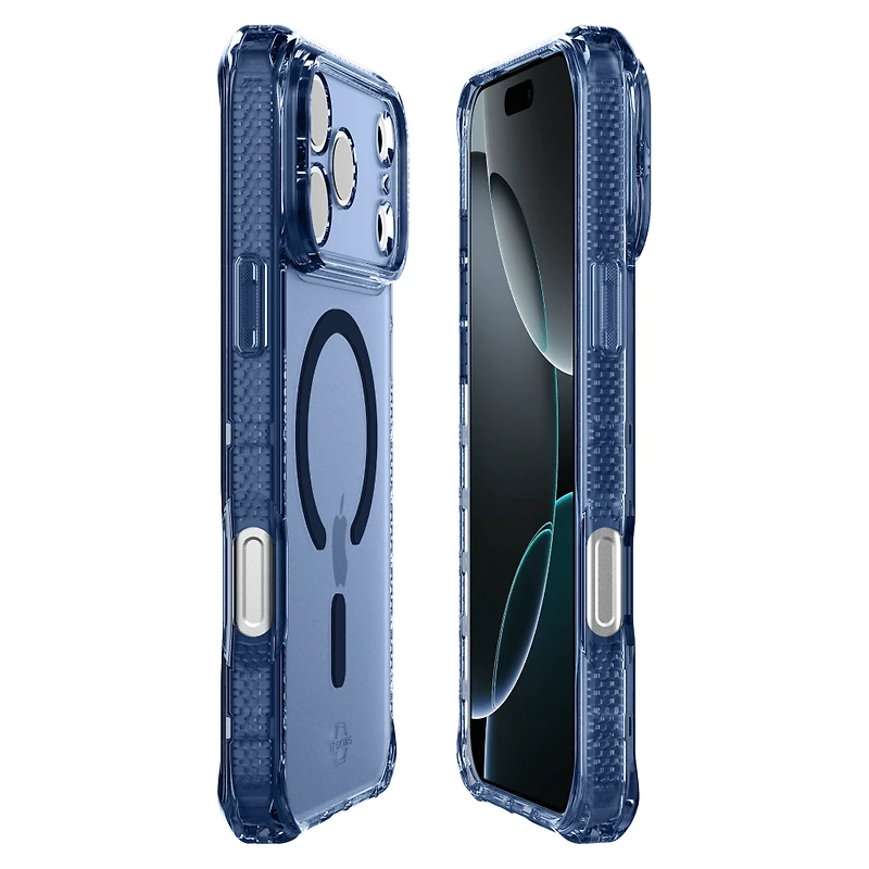 ITSKINS AP7XHBVARNVBL tui Hybrid_R Vapor MagSafe Bleu Marine pour iPhone 17 Pro
