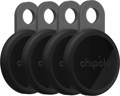 Chipolo - LOOP Tracking Tag x 4 (Works with Android's Find Hub Device or Apple Find My) - Charcoal