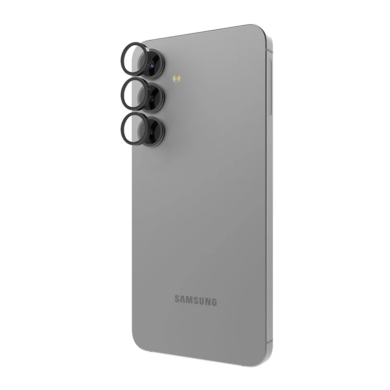 Samsung Galaxy S25 FE ZAGG InvisibleShield Glass Elite Camera Rings Lens Protector - Black