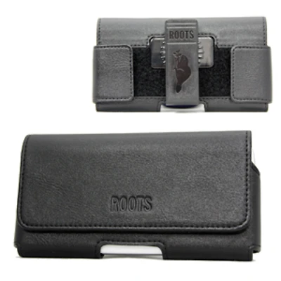 Horizontal Leather Holster with Adjustable Velcro Sides to Fit XLarge Phones