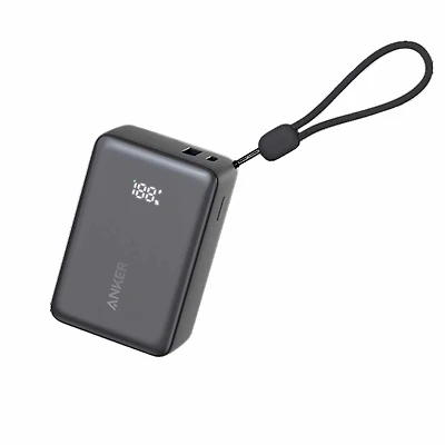Anker - 5000mAh 22.5W Compact Portable Battery Black