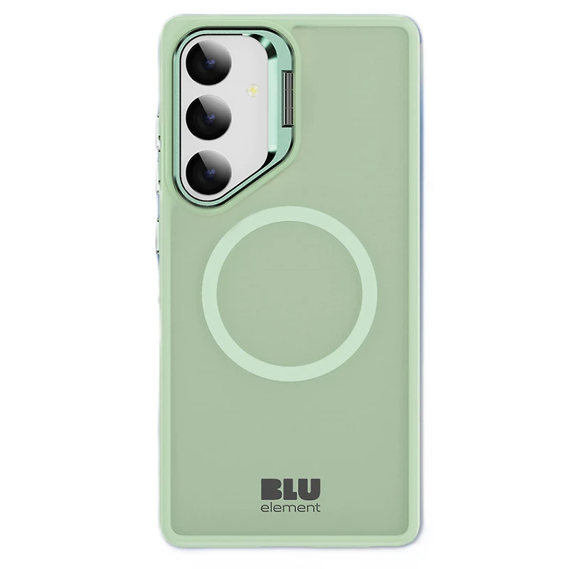 Blu Element BECKS25LG1 Étui Chromatic Kick Compatible avec Magnets Vert Clair pour Samsung Galaxy S25