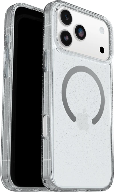 OtterBox 7798862 Étui Symmetry Clear MagSafe avec Contrôle de la Caméra Stardust 3.0 with Bleu Tint (Clear) pour iPhone 17 Pro Max
