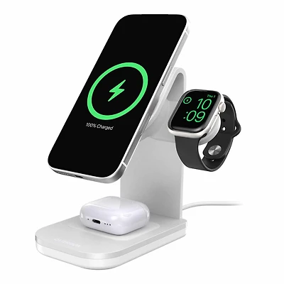 OtterBox 77000786 Support de Charge sans Fil Qi2 3-en-1 25W Blanc