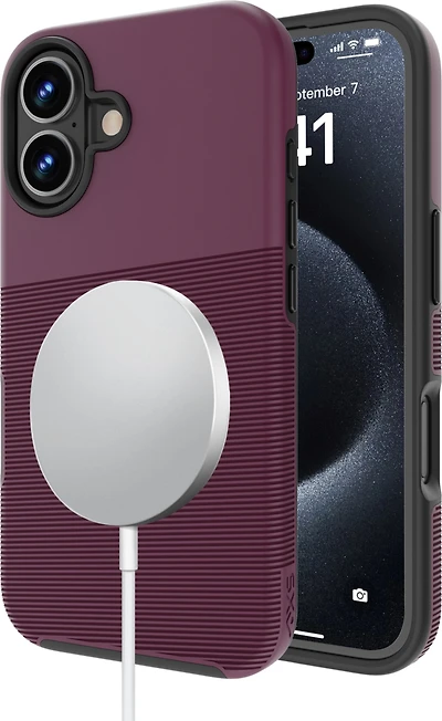 AXS - PROTech Plus MagSafe Case for Apple iPhone 16 - Sangria