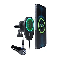 Naztech MagLock Fast Charging Vent Mount w/ Dual Port CLA Car Charger