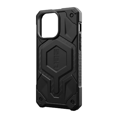 Étui Monarch Pro compatible avec MagSafe de UAG - iPhone 15 Pro Max, noir (Carbon Fiber)