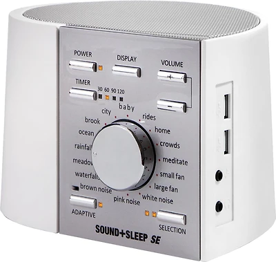 Sound+Sleep Adaptive Sound Sleep Therapy System - White/Silver