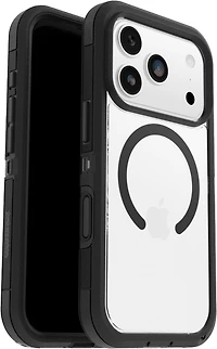 OtterBox 7798459 Étui Defender Pro XT Clear MagSafe avec Contrôle de la Caméra Dark Side (Noir) pour iPhone 17 Pro