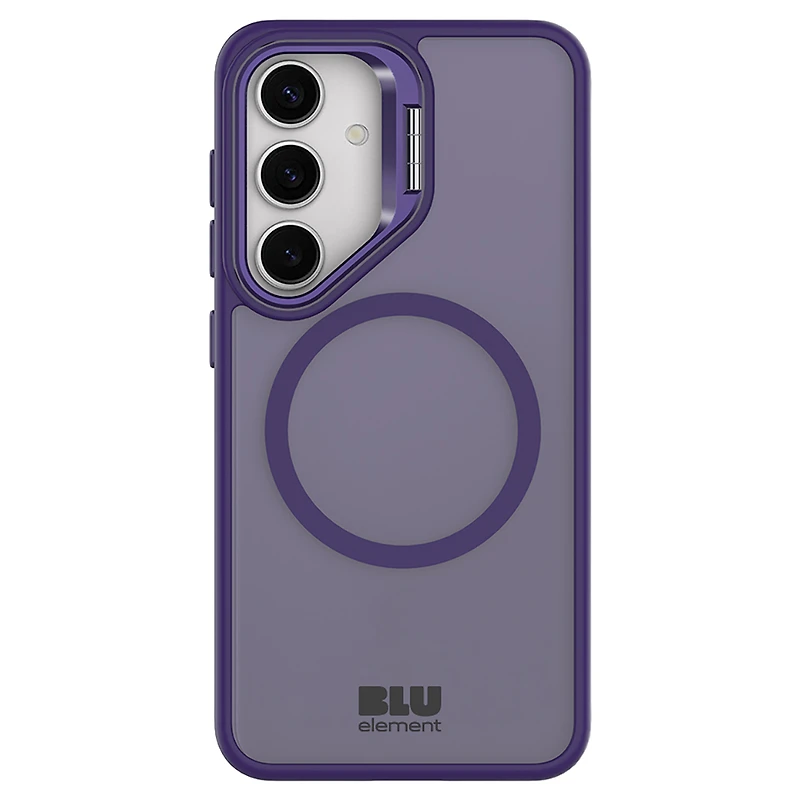 Blu Element BECKS25DV1 Étui Chromatic Kick Compatible avec Magnets Violet Foncé pour Samsung Galaxy S25