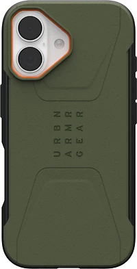 Urban Armor Gear (UAG) - Civilian MagSafe Case for Apple iPhone 17 - Olive and Orange