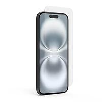 Protecteur d’écran en verre trempé HD incurvé de PureGear pour iPhone 16 Plus