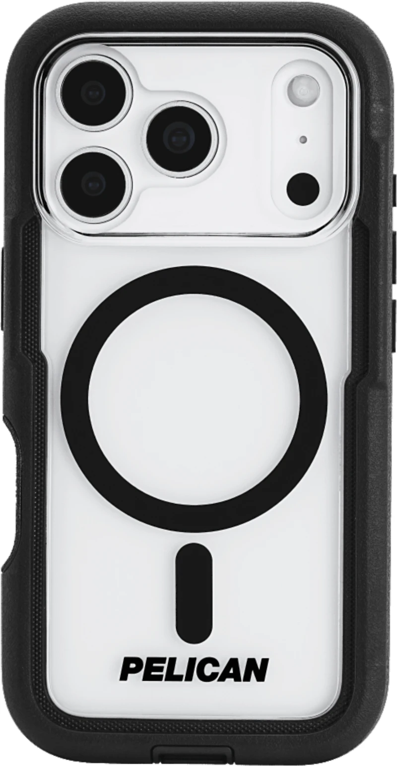 Pelican - Voyager MagSafe Case with Holster for Apple iPhone 17 Pro - Black and Clear