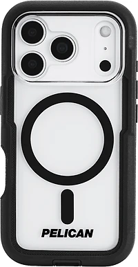 Pelican - Voyager MagSafe Case with Holster for Apple iPhone 17 Pro - Black and Clear