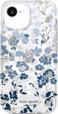 iPhone 16e/15/14/13  Kate Spade Protective Prints MagSafe Case - Flowerbed Blue