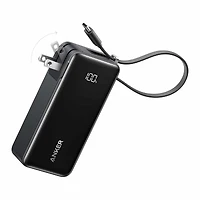 Anker - Batterie externe Fusion 10 000 mAh, noire, avec câble Lightning intégré