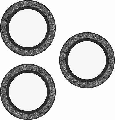 ZAGG - InvisibleShield Glass Elite Anti-Reflective Lens Protector Silver Glitter for iPhone 17 Pro/17 Pro Max/iPhone 16 Pro Max/16 Pro/15 Pro Max/15 Pro