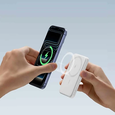 Anker - 5000mAh 7.5W Magnetic Portable Battery White