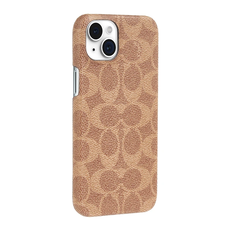 iPhone 15 Plus Coach Slim Wrap Signature C Case - Tan