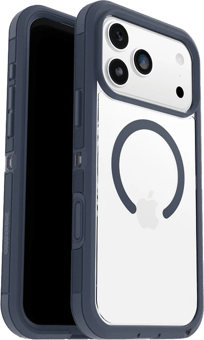 OtterBox 7798468 Étui Defender Pro XT Clear MagSafe avec Contrôle de la Caméra Bootcut (Bleu) pour iPhone 17 Pro Max