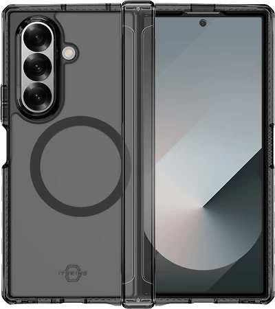 ITSKINS SGQ7HIMCLBKTR Étui Hybrid_R Hinge avec MagSafe Smoke/Transparent pour Samsung Galaxy Z Fold7