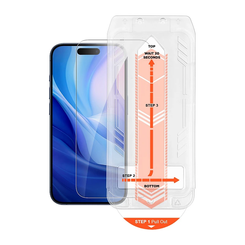 Protecteur d’écran en verre trempé HD d'HyperGear pour iPhone 16 Pro