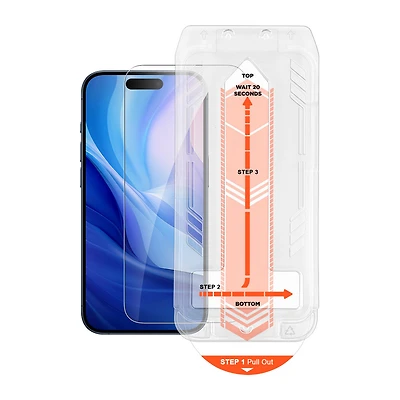 Protecteur d’écran en verre trempé HD d'HyperGear pour iPhone 16 Pro