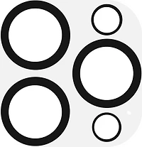 Anneau de protection en aluminium Case-Mate pour objectif en verre de l’iPhone 15 /15 Plus – Noir