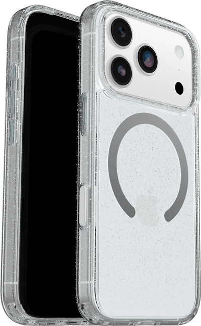 OtterBox 7798837 Étui Symmetry Clear MagSafe avec Contrôle de la Caméra Stardust 3.0 with Bleu Tint (Clear) pour iPhone 17 Pro