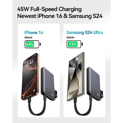 INIU POCK PRO SLIM 10K 45W POWER BANK - BLACK