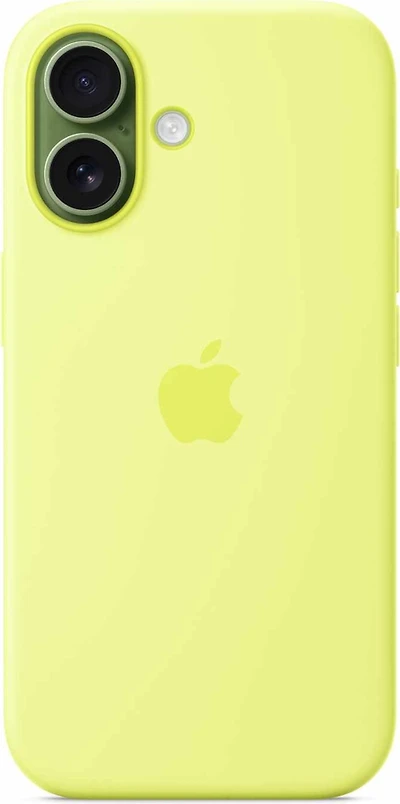 Apple - Silicone Case with MagSafe Neon Yellow for iPhone 17