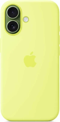 Apple - Silicone Case with MagSafe Neon Yellow for iPhone 17