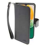 Roots Étui Portefeuille A 3 Cartes Pour Samsung A14 En Cuir veritable