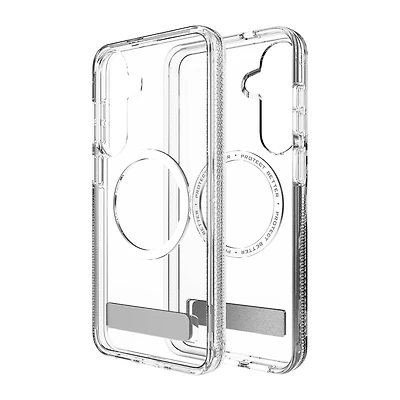 Samsung Galaxy S26 FE ZAGG Graphene Crystal Palace Snap Kickstand Case - Clear