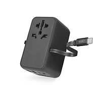 LOGiiX World Traveler XL 45W with built-in cable - Black