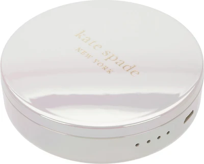 Kate Spade - Compact Mirror Power Bank with USB-A Port 4000mAh - Iridescent/White Logo