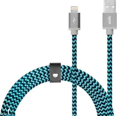 Piston Connect Braid 1.5M USB-A to Lightning - Blue/Black
