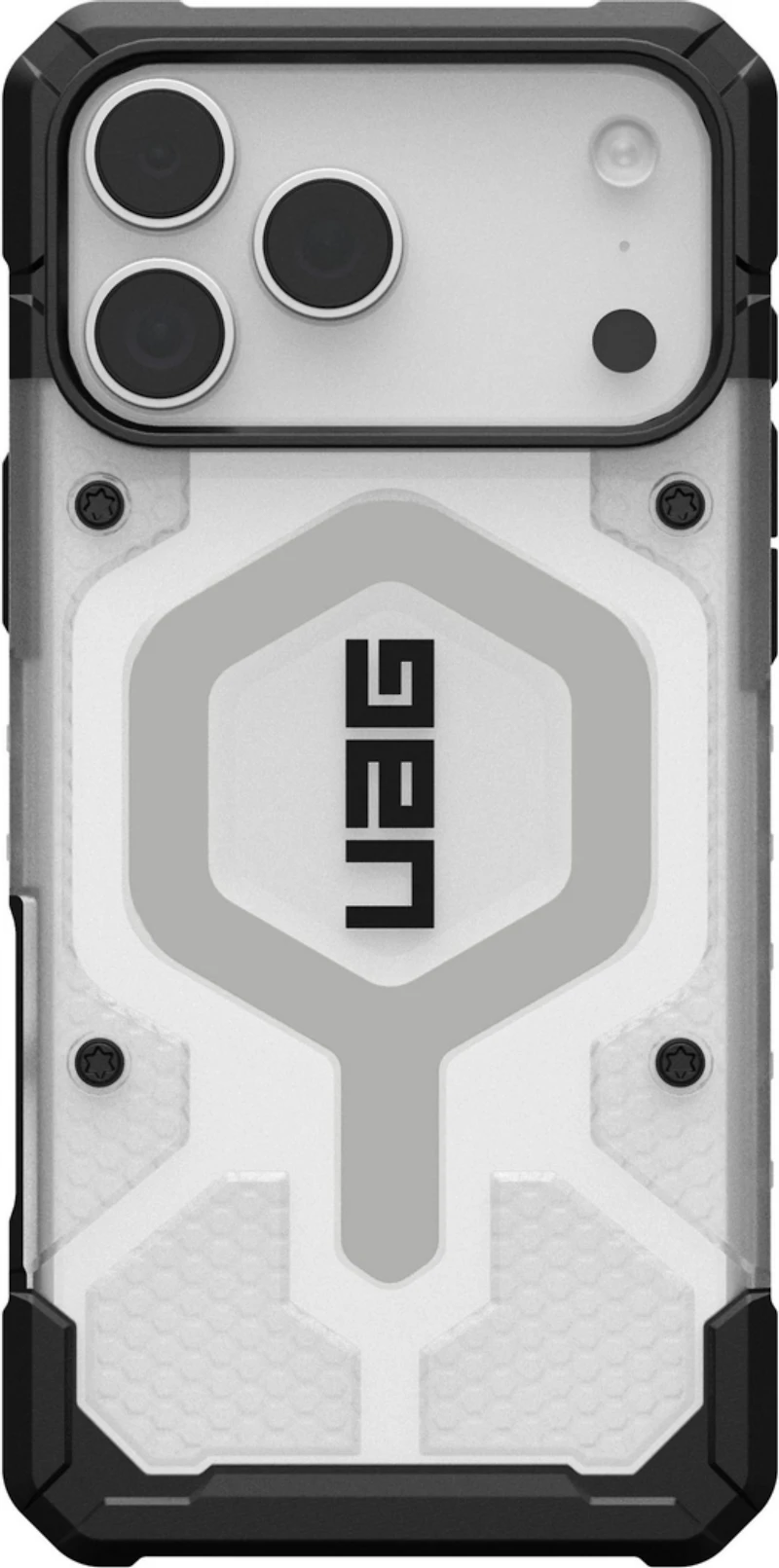 Urban Armor Gear (UAG) - Pathfinder Clear MagSafe Case for Apple iPhone 17 Pro Max - Ice and Silver