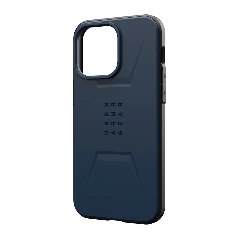 Étui Civilian compatible avec MagSafe de UAG – iPhone 15 Pro Max, bleu (Mallard)